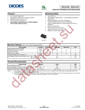 SD101CW-7-F datasheet  